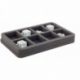 HS035BF02BO 35 mm half-size Figure Foam Tray for 8 large Flames of War Bases