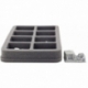 HS035BF02BO 35 mm half-size Figure Foam Tray for 8 large Flames of War Bases