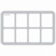 HS035BF02BO 35 mm half-size Figure Foam Tray for 8 large Flames of War Bases