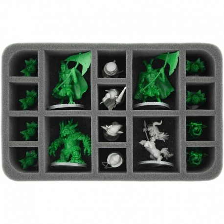 HS060SD03 60 mm Half-Size Foam Tray for 16 Super Dungeon Explore figures