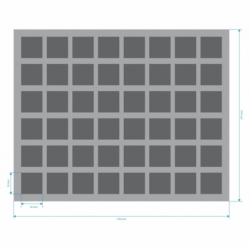 FS070KR06 70 mm Figure Foam Tray with 48 slots - full-size