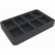 HS035A011 35 mm foam tray for miniatures in scale 1:100 (15 mm) – 8 compartments