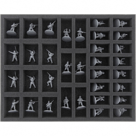 FS035BA04 Foam Tray for Bolt Action - 34 miniatures