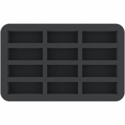 HS035I003BO 35 mm Half-Size foam tray with 12 compartments