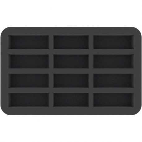 HS035I003BO 35 mm Half-Size foam tray with 12 compartments