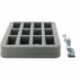 HS035I003BO 35 mm Half-Size foam tray with 12 compartments