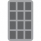 HS070I012BO 70 mm Half-Size foam tray with 12 compartments