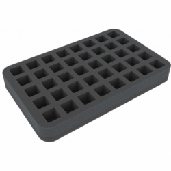 HSHM030BO 30 mm Half-Size foam tray with 40 square compartments