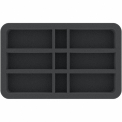 HSBI035BO 35 mm Half-Size foam tray with 9 compartments