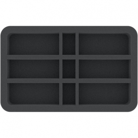 HSBI035BO 35 mm Half-Size foam tray with 9 compartments