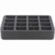HS060BF05BO 60 mm Half-Size foam tray with 16 compartments