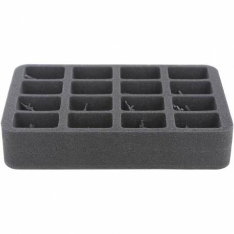 HS060BF05BO 60 mm Half-Size foam tray with 16 compartments