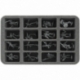 HS060BF05BO 60 mm Half-Size foam tray with 16 compartments