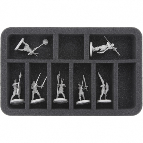 HS040I004BO 40 mm Half-Size foam tray with 9 compartments
