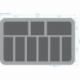 HS040I004BO 40 mm Half-Size foam tray with 9 compartments