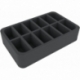 HSMECP060BO 60 mm half-size foam tray with 12 slots