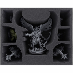 FSMEES120BO foam tray for Mortarion + Foetid Bloat-drone + 4 miniatures