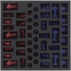 AFMEDH040BO 40 mm foam tray for Warhammer 40000: Forbidden Stars - 50 compartments