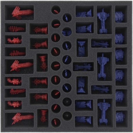 AFMEDH040BO 40 mm foam tray for Warhammer 40000: Forbidden Stars - 50 compartments
