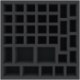 AFCZ070BO 285 mm x 285 mm x 70 mm foam tray with 36 compartments for accessories