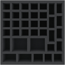 AFCZ070BO 285 mm x 285 mm x 70 mm foam tray with 36 compartments for accessories