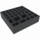 AFCZ070BO 285 mm x 285 mm x 70 mm foam tray with 36 compartments for accessories