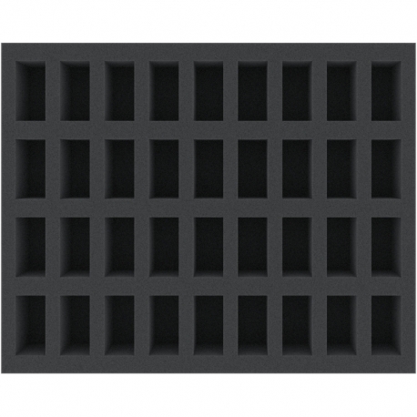 FS050BO 50 mm Full-Size foam tray with 36 compartments