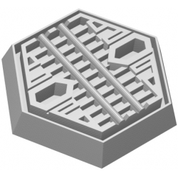 Feldherr plastic base set for board games / tabletop - 3 hexagonal bases