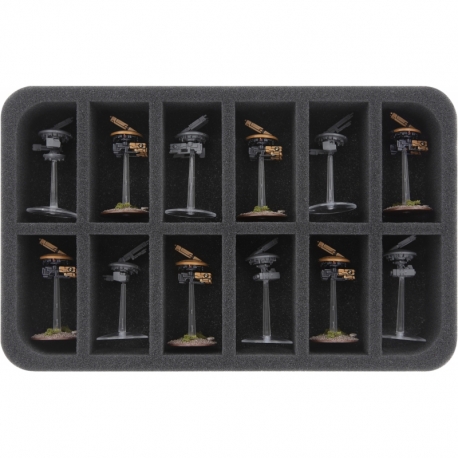 HS045A009 Feldherr foam tray for T'au Empire - 12 compartments