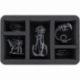 HS075A022 Feldherr foam tray for Necrons - 5 compartments