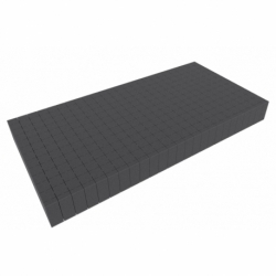 500 mm x 250 mm x 50 mm - Raster 20 mm - Pick and Pluck / Pre-Cubed foam tray