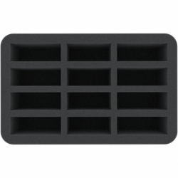 HS110I003BO 100 mm Half-Size foam tray with 12 compartments