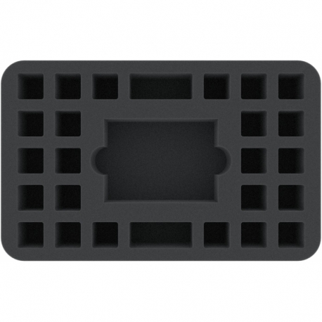 HSHP050BO 50 mm Half-Size foam tray with 27 compartments