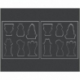 FSMEZA035 35 mm foam tray with 2x EXMEZB035