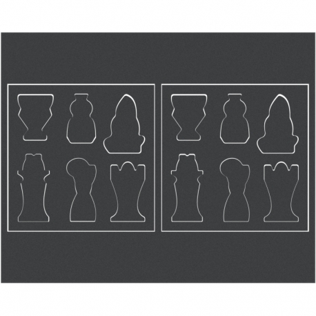 FSMEZA035 35 mm foam tray with 2x EXMEZB035
