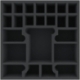 BSMFBM075BO 290 mm x 290 mm x 75 mm foam tray for board games with 23 compartments