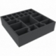 BSMFBM075BO 290 mm x 290 mm x 75 mm foam tray for board games with 23 compartments