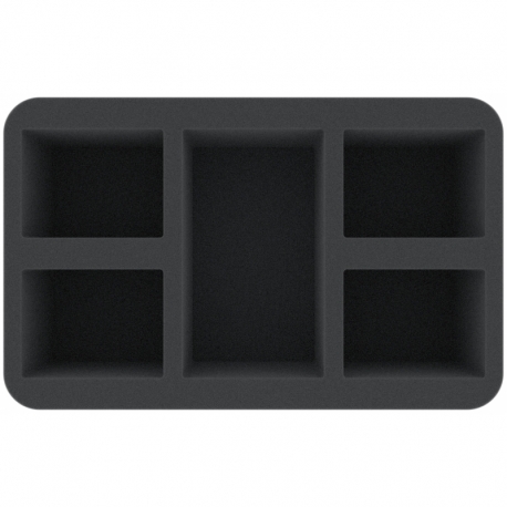 HSMEJK090BO 90 mm Half-Size foam tray with 5 compartments