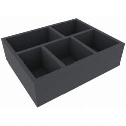 FSMFBQ095BO 95 mm Full-Size foam tray with 5 compartments