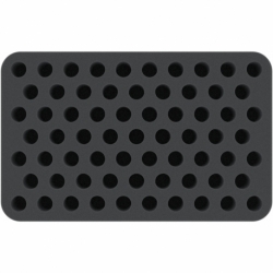 HSMFCB035BO 35 mm Half-Size foam tray with 67 compartments