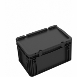 HSEB165ESD Eurocontainer Case / Euro Box with hinge lid ESD ED 32/17 HG