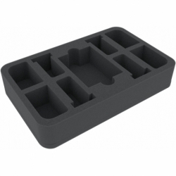 HSMFAV050BO 50 mm Half-Size foam tray with 9 compartments