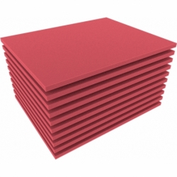 FS010Bred10 10pcs. 345 mm x 275 mm x 10 mm colored foam for Shadowboard red
