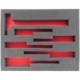 FS010Bred10 10pcs. 345 mm x 275 mm x 10 mm colored foam for Shadowboard red