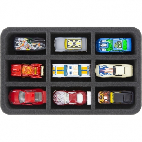 HS040A009 Feldherr foam tray for model cars 1:64 - 9 cars
