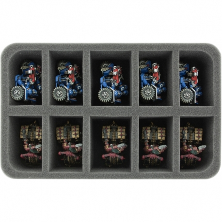 HS070WH19 half-size Figure Foam Tray with 10 slots for Warhammer