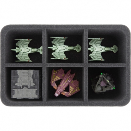 HS075A004 foam tray for Star Trek Attack Wing - 6 compartments