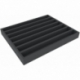 FS035A001 Foam inlay N-gauge - horizontal - 7 slots for model railway locomotives, wagons and vehicles