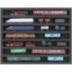FS035A001 Foam inlay N-gauge - horizontal - 7 slots for model railway locomotives, wagons and vehicles