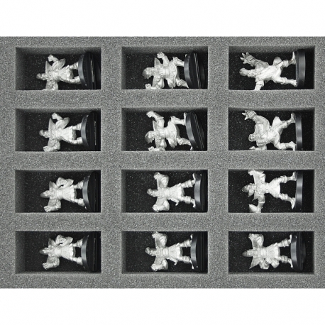 FS035BB03 35 mm full-size foam tray for 34 Blood Bowl miniatures